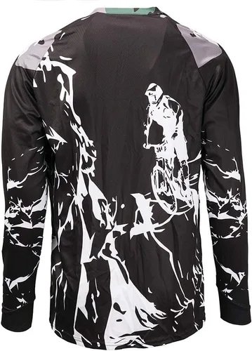 Vista 2 de Weimostar Camiseta de ciclismo para hombre, camiseta de manga larga, bicicleta de montaña, motocicleta, ropa de bicicleta al aire libre