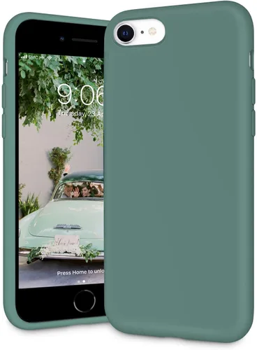 Vista 9 de IceSword Funda para iPhone SE 3 2022 [actualizada]/ iPhone SE 2020 (2ª generación)/iPhone 7/iPhone 8 funda de silicona azul, funda de goma de gel