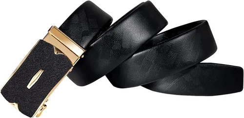 Vista 4 de Dubulle Cinturón de trinquete para hombre diseño de moda casual hebilla automática correa de cinturón de golf fácil de usar cortable