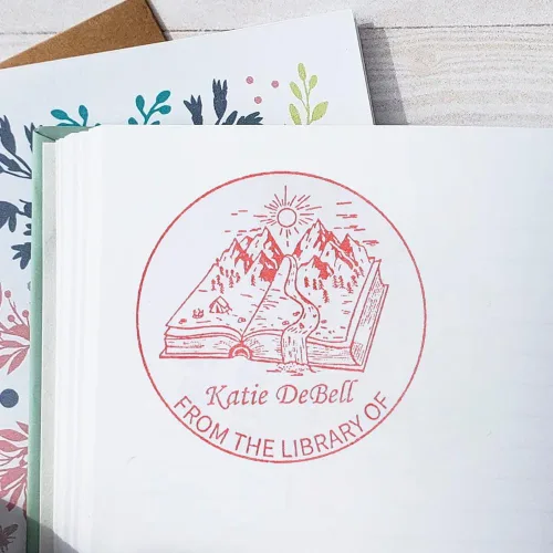 Vista 5 de Sello de libro personalizado, Sello de biblioteca personalizado para profesores, Sello de maestro personalizado, de la biblioteca de, Este libro