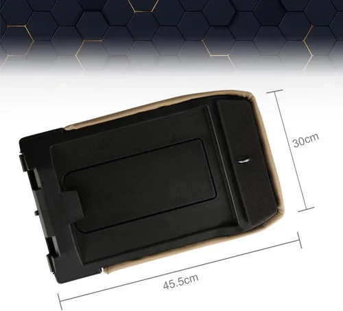 Vista 9 de PIT66 Kit de reposabrazos de consola central, compatible con Silverado Avalanche Suburban Tahoe Sierra Yukon Beige 99-07