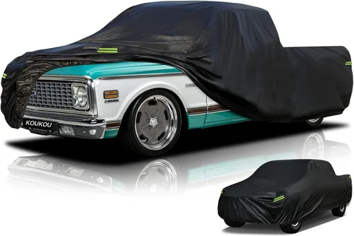 Vista 9 de KouKou Funda impermeable para automóvil para todo tipo de clima, 7 capas para automóviles con cremallera, ajuste universal para sedán, Honda Civic