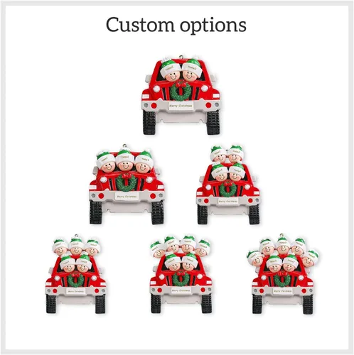 Vista 3 de Adorno personalizado para árbol de Navidad, familia de 2 nombres, adorno de Navidad con nombre personalizado para la familia (2 nombres)