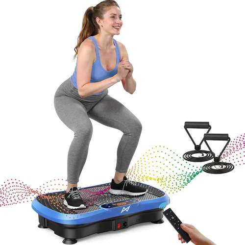 Vista 16 de AXV Placa de vibración para fitness, máquina de ejercicio, vibración, agitación, cuerpo completo, agitador, soporte vibrador, tabla para agitar