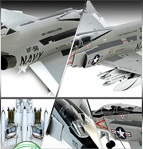 Vista 5 de Escala 1/72nd USN f-4j Phantom "Showtime 100" Academia Modelo Kit # 12515
