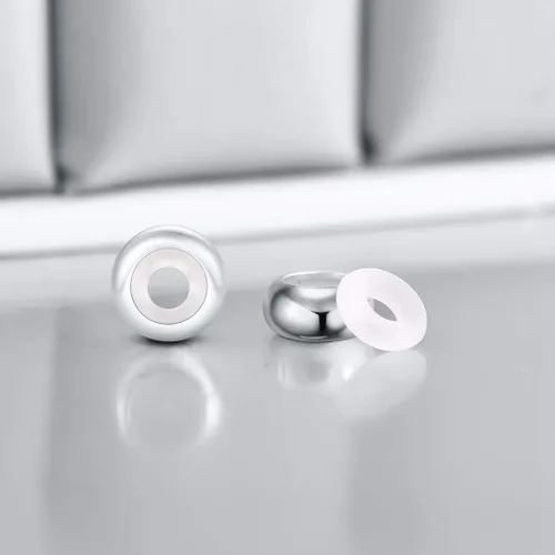 Vista 3 de DALARAN Cuentas de tapón para pulseras de plata de ley 925 con clip espaciador para pulseras, Esmalte