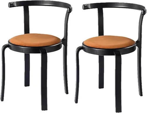 Vista 12 de Sillas de comedor de madera, silla de comedor tapizada, sillas de cocina apilables, asiento de tocador para comedor, sala de estudio, sala de estar