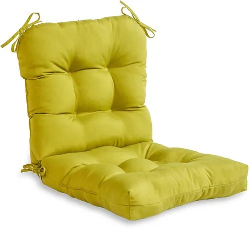 Vista 13 de Greendale Home Fashions Cojín para asiento y respaldo de exterior, 38 x 21 pulgadas, 1 unidad (paquete de 1), diseño de rayas canela