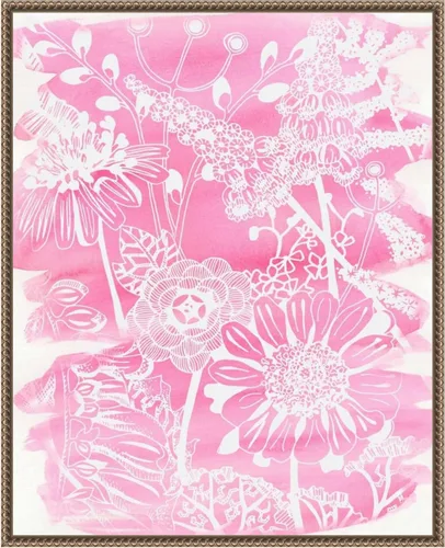 Vista 8 de Amanti Art Lienzo enmarcado para pared, 20 x 16 pulgadas, ramo fucsia II de Chariklia Zarris, lienzo enmarcado para pared, obras de arte de flores