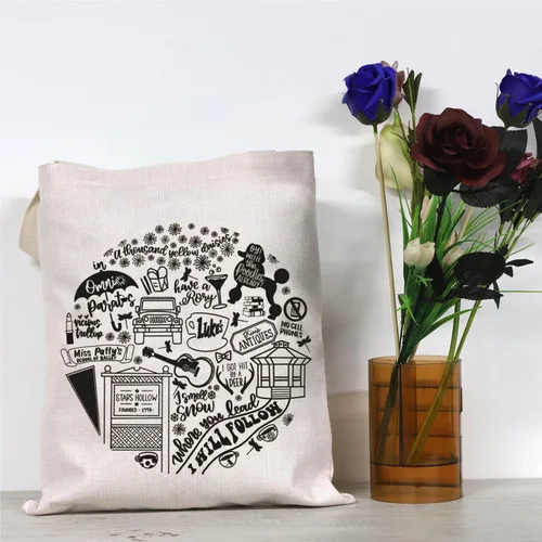 Vista 6 de GJTIM Bolsas de mano inspiradas en programas de televisión, regalos para fanáticos de los programas de televisión, mercancía para hombres y mujeres