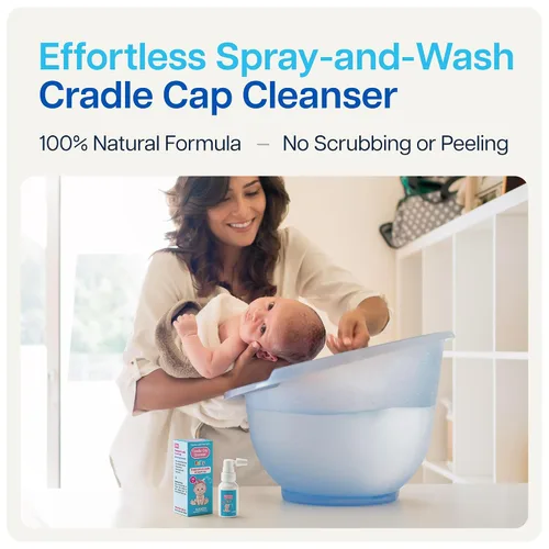 Vista 2 de NAVEH PHARMA Limpiador de tapa de cuna para bebés y niños Tratamiento de tapa de cuna 100% natural Spray y lavado sin fregar Mejor que