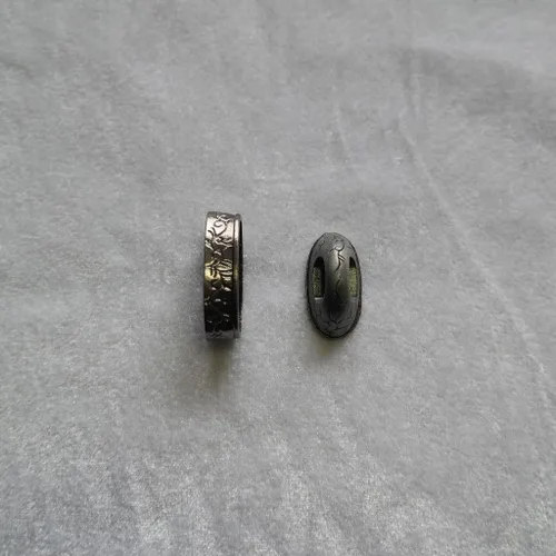 Vista 5 de Espada samurái japonesa KOSHIRAE – Aleación de Fuchi Kashira 01-44