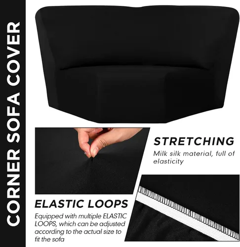 Vista 4 de Weysat Funda elástica para sofá esquinero, protector de muebles para sala de estar, funda de sofá reclinable seccional, sofá reclinable
