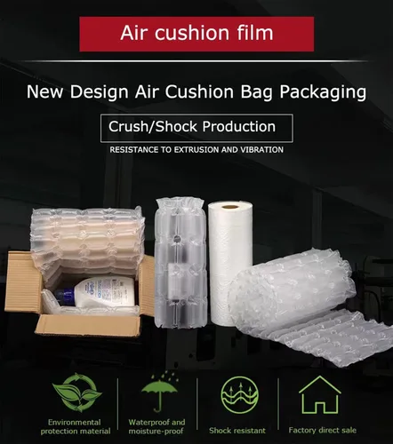 Vista 7 de Película cuádruple PK004 del amortiguador de aire, bolsas de relleno del vacío de la burbuja de aire 984 pies x 15 3/4 en X 10 en por rollo