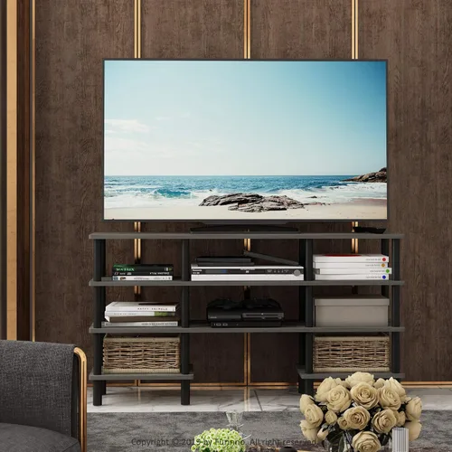 Vista 56 de Furinno 11191BK THE Centro de Entretenimiento Soporte para TV, Negro