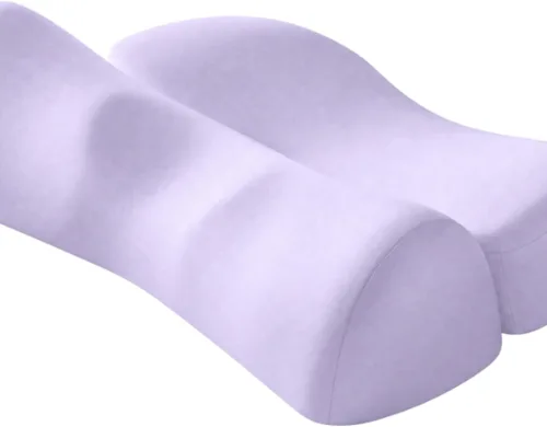 Vista 3 de Ergonomic Pillow with Neck Cradle Contoured Ergonomic Cozy for Nightly Rest, Blue