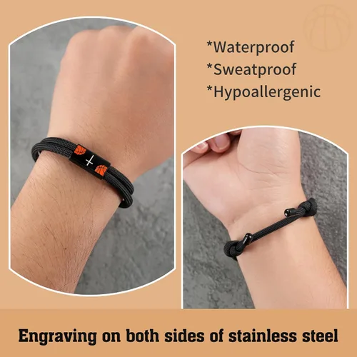 Vista 8 de Pulsera de cruz para hombre como regalo para adolescentes, fútbol, béisbol, Joshua, 1 9, cruz de baloncesto, filipenses, accesorios 413 como relleno