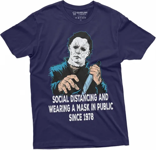 Vista 2 de Camiseta divertida de terror de Halloween para hombre de Michael Myers