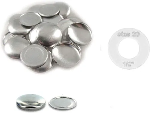 Vista 5 de Tamaño 20 (1/2") botones para cubrir/Self Cover botones con Wire Backs por I Craft for Less – QTY 75
