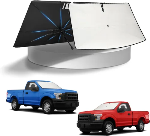Vista 133 de KUST - Parasol plegable para parabrisas para BMW X1 E84, accesorios 2011 2012 2013 2014 2015, protector de visera de sol ajustable que bloquea