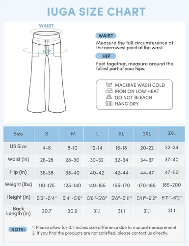 Vista 6 de IUGA Wide Leg Yoga Pants for Women Sweatpants with Pockets Yoga Pants Flare Lounge Pants Loose High Waist Comfy Workout Dance