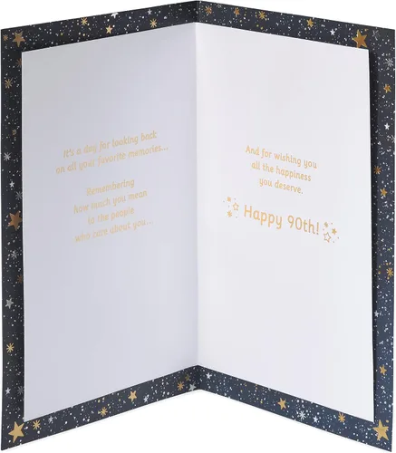 Vista 2 de American Greetings Tarjeta de cumpleaños número 90 (Día tan maravilloso)