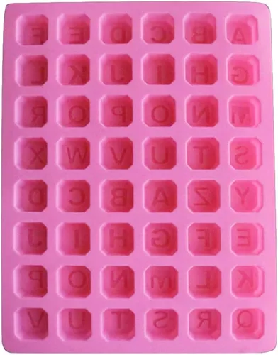 Vista 4 de Fondant Letters Candy Making Tools 48 letras inglesas alfabeto de silicona DIY