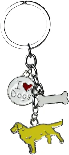 Vista 32 de Llavero para perro, lindo llavero de perro para mascotas, mini llavero de metal