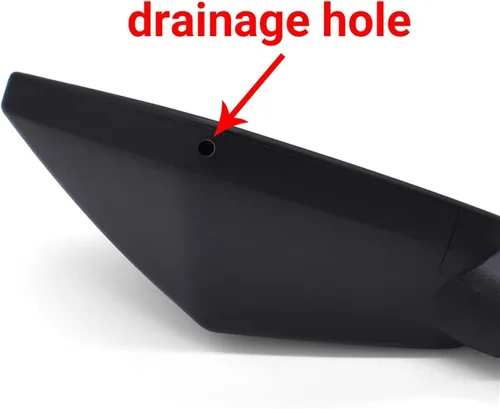 Vista 7 de Espejo retrovisor para motocicleta, espejo retrovisor, espejo lateral universal de 0.394 in y 0.315 in para Kawasaki Z250 Z300 para VERSYS 300X Negro