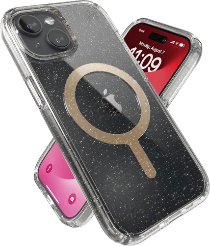 Vista 34 de Speck Presidio LUX - Funda para iPhone 17, compatible con MagSafe, funda protectora delgada, color negro desvanecido/gris pizarra/blanco