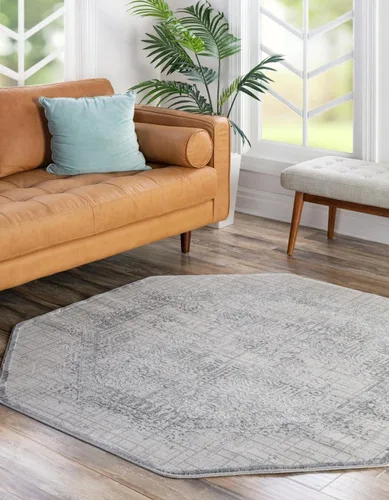 Vista 18 de Unique Loom Aberdeen Collection - Alfombra de área Stanhope (2' 7" x 6' 1" camino, gris/beige)