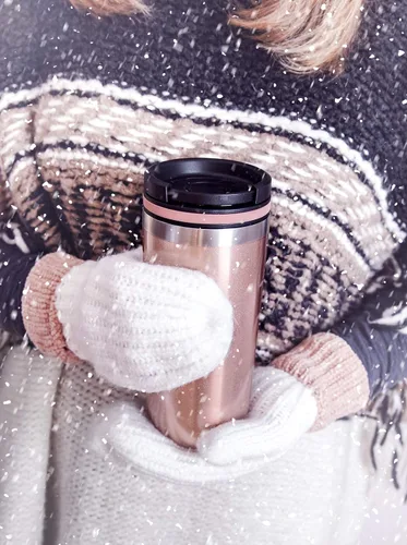 Vista 8 de Cupture TWIST-TOP - Taza de viaje de acero inoxidable con aislamiento al vacío, 16 onzas, gris plomizo Gris metalizado