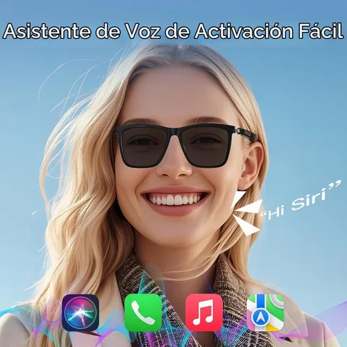 Vista 2 de Gafas inteligentes AIRMARS para hombres y mujeres con altavoz, gafas de sol Bluetooth con protección UV para exteriores, gafas inteligentes