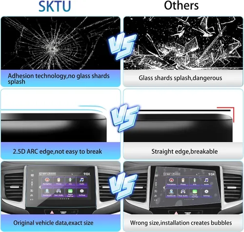 Vista 6 de SKTU Protector de pantalla para Honda Pilot 2018 2016-2018 Honda Pilot Passport 2016-2020 Honda Ridgeline Navigation Display Honda Pilot 2018