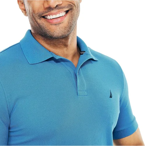 Vista 4 de Nautica Polo de cubierta de rendimiento de ajuste clásico para hombre