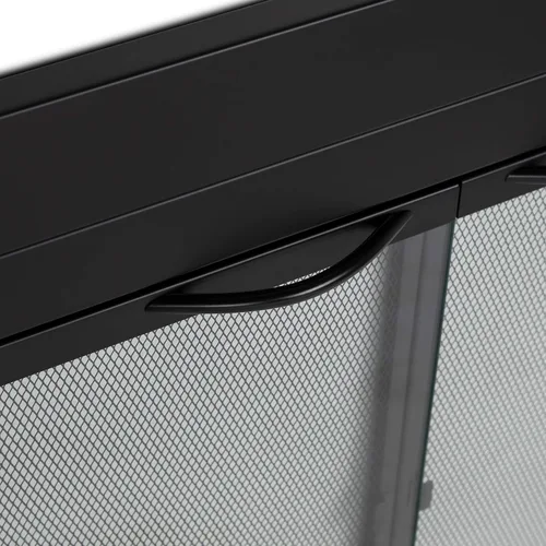 Vista 6 de Puerta Pleasant Hearth AN-1010 Alpine de vidrio para chimenea. Color negro, AN-1012
