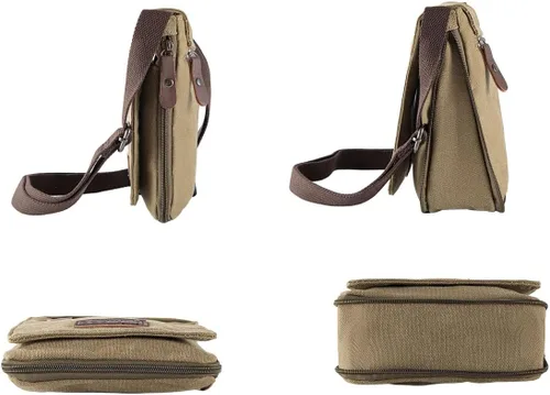 Vista 4 de Sechunk Vintage Canvas Messenger Cross body bag Shoulder bag
