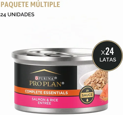 Vista 2 de Plan alimento Purina Pro húmedo para gatos, en lata, 24