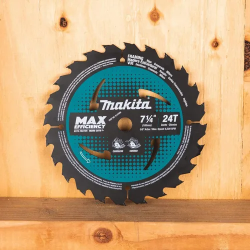 Vista 3 de Makita B-61656 7-1/4" 24T - Hoja de sierra circular de máxima eficiencia con punta de carburo, encuadre
