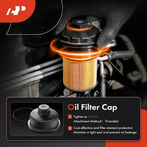Vista 7 de A-Premium Enfriador de Aceite del Motor y Conjunto Adaptador de Carcasa del Filtro de Aceite con Juntas Compatible con Vehículos Buick, Chevy -1.4L