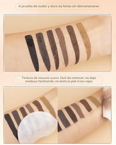 Vista 8 de Gel para cejas impermeable teñido, maquillaje líquido de larga duración a prueba de manchas, pegamento teñido para cejas, relleno para cejas
