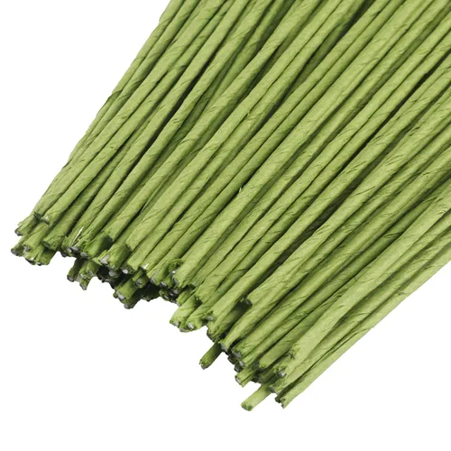 Vista 3 de 300 tallos de alambre floral de 16 pulgadas, alambre floral de calibre 14 para cableado de flores frescas, creación de coronas florales
