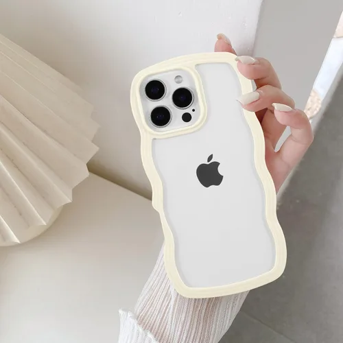 Vista 48 de QLTYPRI Funda compatible con iPhone 7/8/SE, bonita funda transparente con marco ondulado rizado para niñas y mujeres, funda protectora de TPU