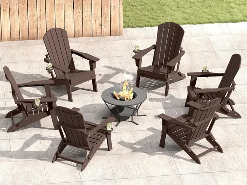 Vista 20 de HDPE Silla Adirondack plegable, Aruba