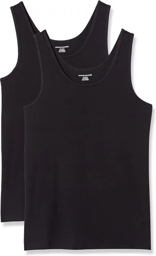 Vista 20 de Amazon Essentials Camisetas sin mangas ajustadas y acanaladas con cuello redondo para mujer, paquete de 2 Gris claro jaspeado/rosa claro