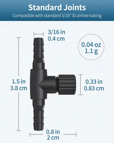 Vista 7 de Pawfly Válvulas de control de aire de acuario para tubería de aerolínea de identificación de 3/16 pulgadas, controladores de flujo de aire