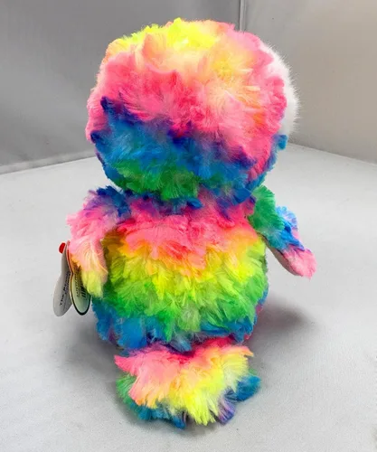 Vista 3 de Peluche de búho OWEN multicolor de tamaño regular de felpa, de TY