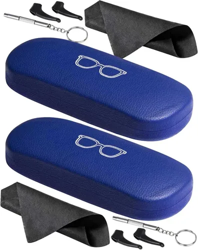 Vista 10 de RayLove Fundas rígidas unisex para gafas, estuche protector para gafas