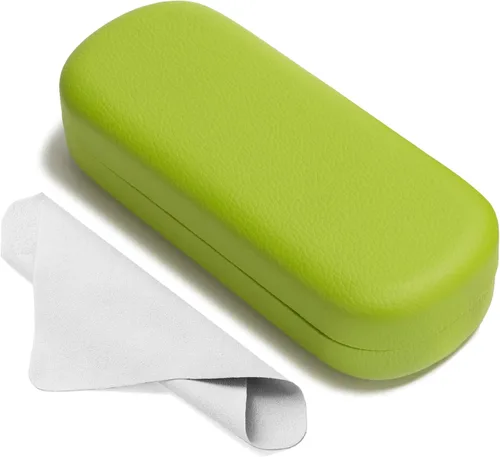 Vista 17 de Marvolia Estuche para gafas de sol, funda rígida grande de piel sintética para gafas de sol Negro