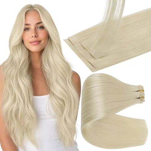 Vista 27 de Full Shine - Extensiones de cabello sin costuras con clip, color marrón oscuro
